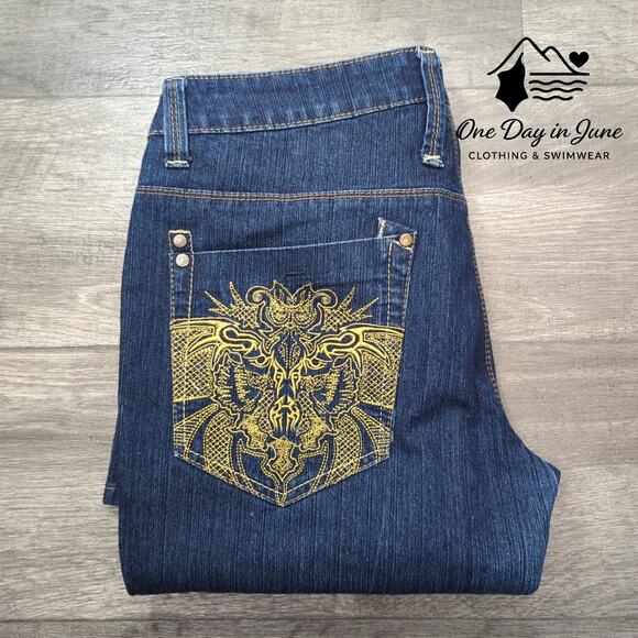 Mecca Femme Straight Leg Jeans Size 14 - Picture 6 of 6